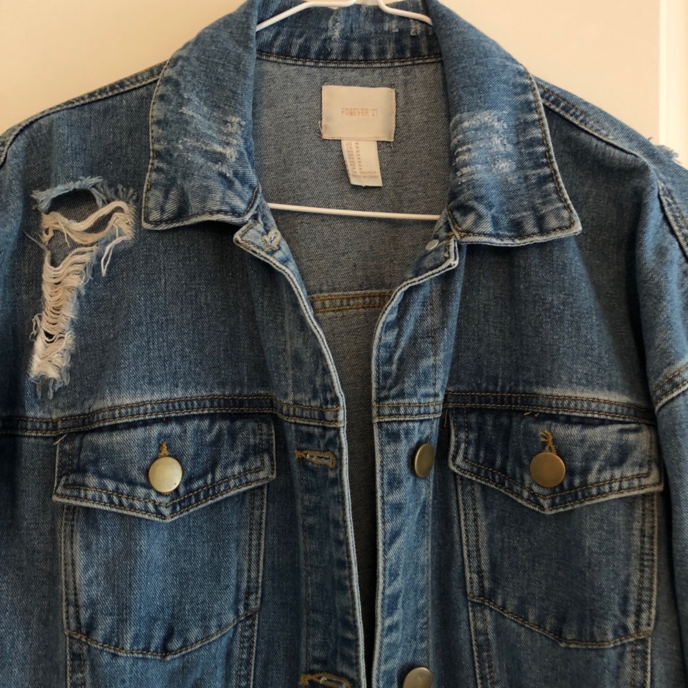 Distressed Jean Jacket - Picture 3 of 4
